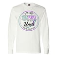thumbnail image 1 of Inktastic Suicide Prevention- I Wear Teal and Purple for My Uncle Long Sleeve T-Shirt, 1 of 5