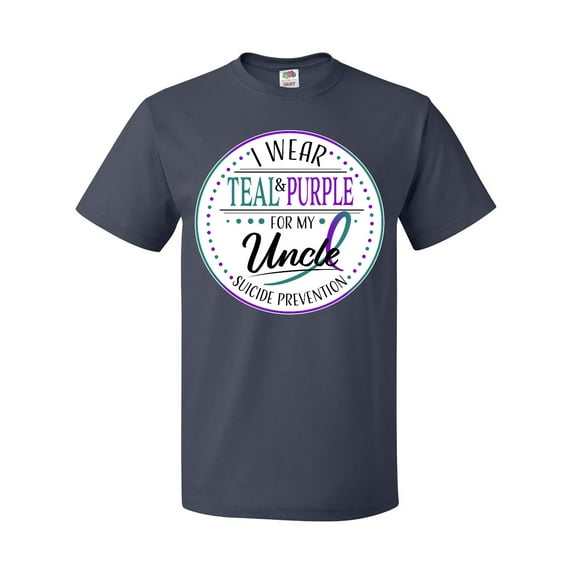 Inktastic Suicide Prevention- I Wear Teal and Purple for My Uncle T-Shirt