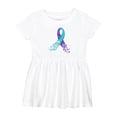 thumbnail image 1 of Inktastic Suicide Prevention Ribbon with Blue and Purple Hearts Girls Baby Dress, 1 of 5