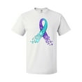 thumbnail image 1 of Inktastic Suicide Prevention Ribbon with Blue and Purple Hearts T-Shirt, 1 of 5