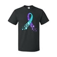 thumbnail image 1 of Inktastic Suicide Prevention Ribbon with Blue and Purple Hearts T-Shirt, 1 of 5