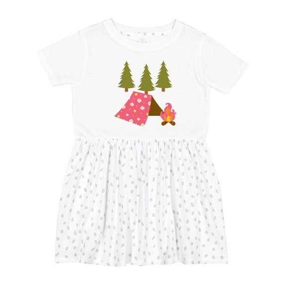 Inktastic Summer Camp Girls Camping Girls Toddler Dress