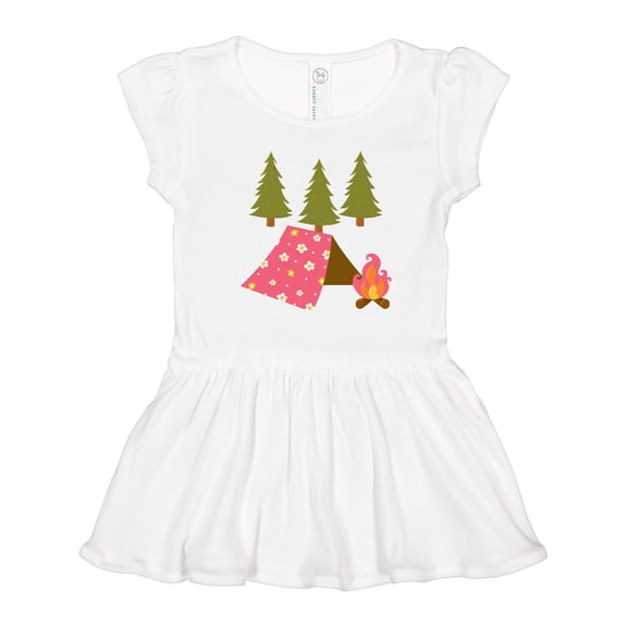 Inktastic Summer Camp Girls Camping Girls Toddler Dress