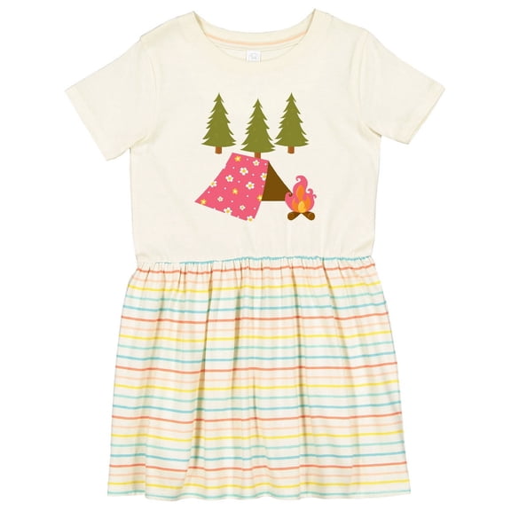 Inktastic Summer Camp Girls Camping Girls Toddler Dress