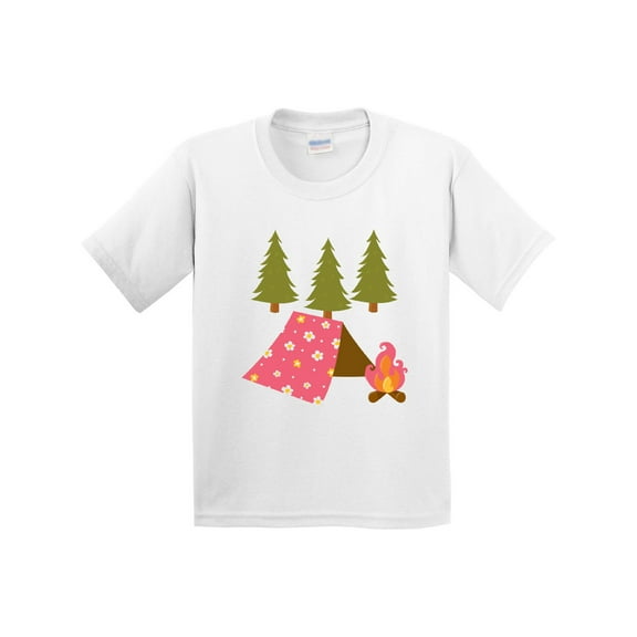 Inktastic Summer Camp Girls Camping Youth T-Shirt