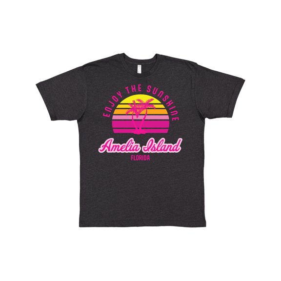 Inktastic Summer Enjoy the Sunshine Amelia Island Florida in Pink T-Shirt