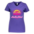 thumbnail image 1 of Inktastic Summer Enjoy the Sunshine Amelia Island Florida in Pink Women's V-Neck T-Shirt, 1 of 5