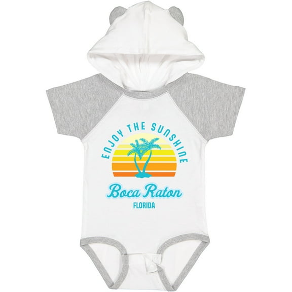 Inktastic Summer Enjoy the Sunshine Boca Raton Florida in Blue Boys or Girls Baby Bodysuit