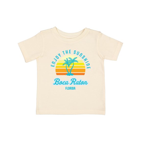 Inktastic Summer Enjoy the Sunshine Boca Raton Florida in Blue Boys or Girls Baby T-Shirt