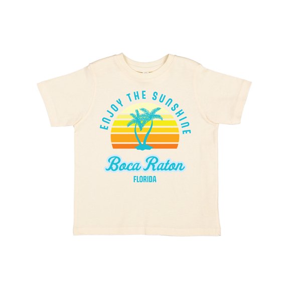 Inktastic Summer Enjoy the Sunshine Boca Raton Florida in Blue Boys or Girls Toddler T-Shirt