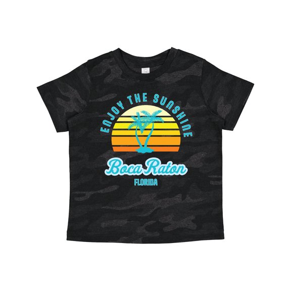 Inktastic Summer Enjoy the Sunshine Boca Raton Florida in Blue Boys or Girls Toddler T-Shirt