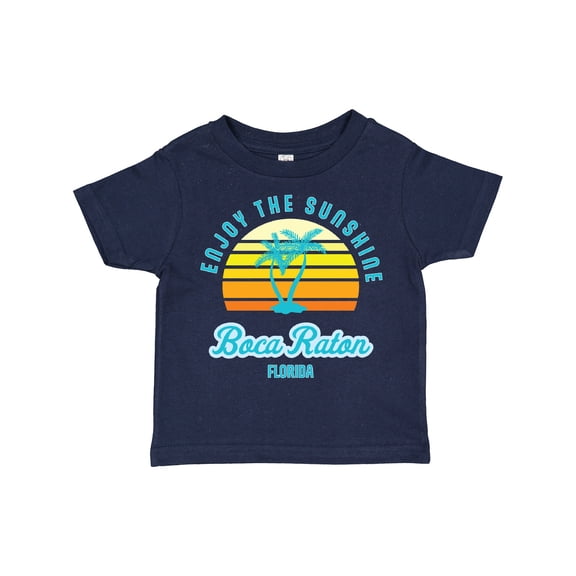 Inktastic Summer Enjoy the Sunshine Boca Raton Florida in Blue Boys or Girls Toddler T-Shirt