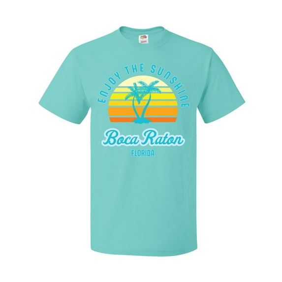 Inktastic Summer Enjoy the Sunshine Boca Raton Florida in Blue T-Shirt
