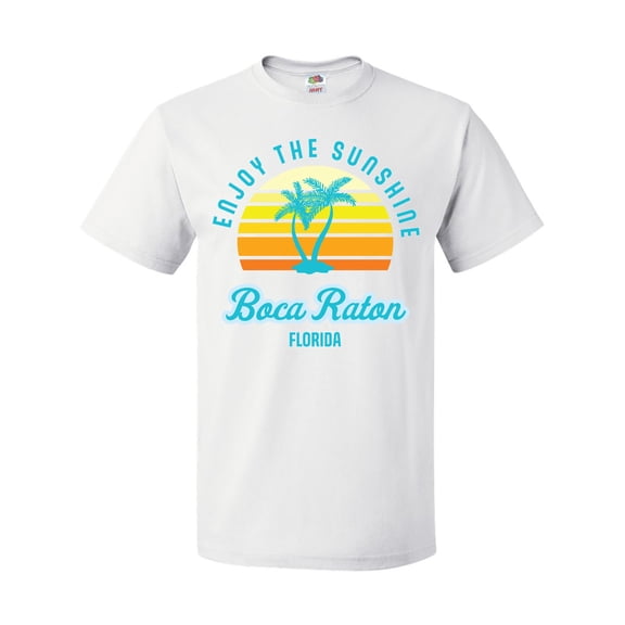 Inktastic Summer Enjoy the Sunshine Boca Raton Florida in Blue T-Shirt
