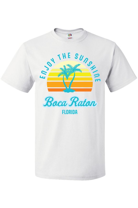 Summer Enjoy the Sunshine Boca Raton Florida in Blue T-Shirt