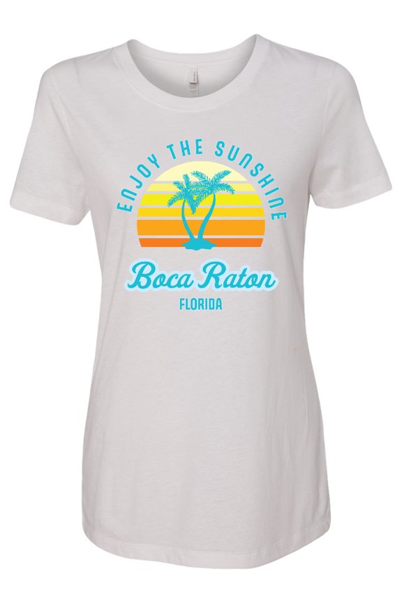 Summer Enjoy the Sunshine Boca Raton Florida in Blue Women's T-Shirt