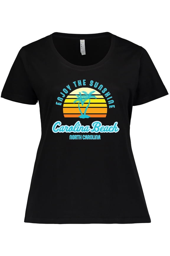 Summer Enjoy the Sunshine Carolina Beach North Carolina Blue Women's Plus Size T-Shirt