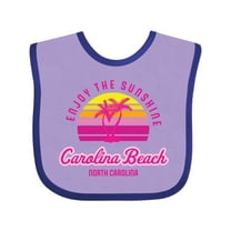 Inktastic Summer Enjoy the Sunshine Carolina Beach North Carolina Pink Boys or Girls Baby Bib