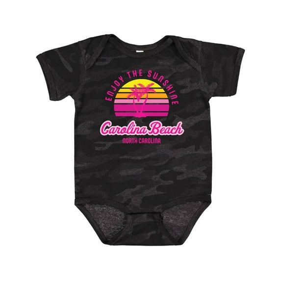Inktastic Summer Enjoy the Sunshine Carolina Beach North Carolina Pink Boys or Girls Baby Bodysuit