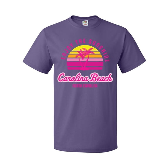 Inktastic Summer Enjoy the Sunshine Carolina Beach North Carolina Pink T-Shirt