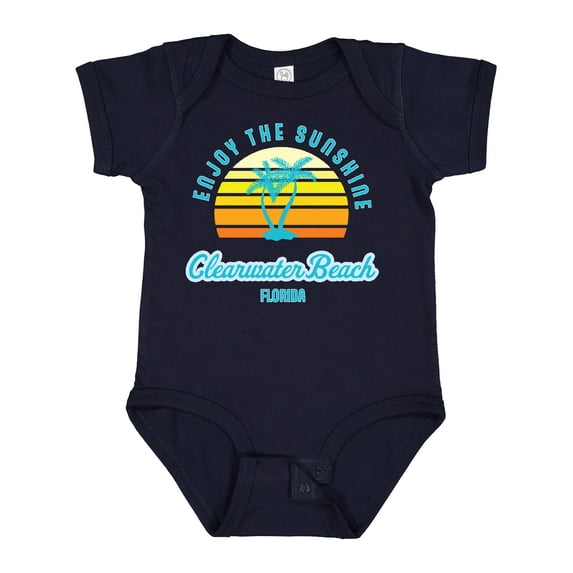 Inktastic Summer Enjoy the Sunshine Clearwater Beach Florida in Blue Boys or Girls Baby Bodysuit
