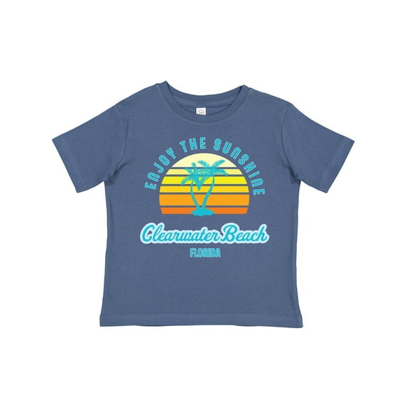 Inktastic Summer Enjoy the Sunshine Clearwater Beach Florida in Blue Boys or Girls Toddler T-Shirt