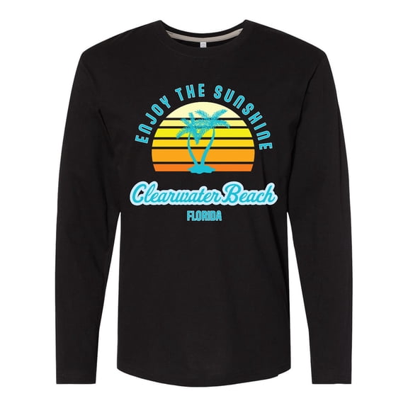 Inktastic Summer Enjoy the Sunshine Clearwater Beach Florida in Blue Long Sleeve T-Shirt