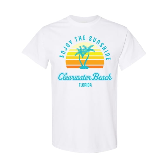 Inktastic Summer Enjoy the Sunshine Clearwater Beach Florida in Blue T-Shirt