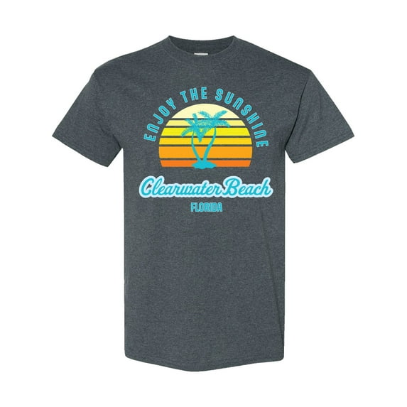 Inktastic Summer Enjoy the Sunshine Clearwater Beach Florida in Blue T-Shirt