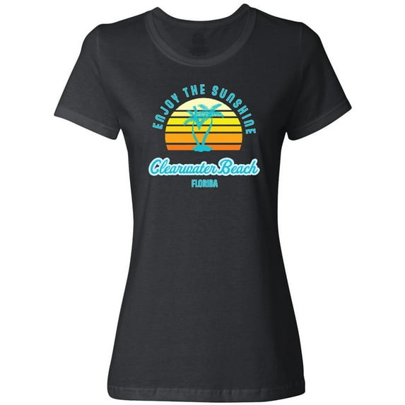 Inktastic Summer Enjoy the Sunshine Clearwater Beach Florida in Blue Women's T-Shirt