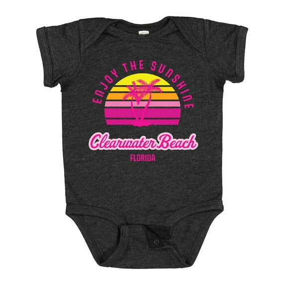 Inktastic Summer Enjoy the Sunshine Clearwater Beach Florida in Pink Boys or Girls Baby Bodysuit