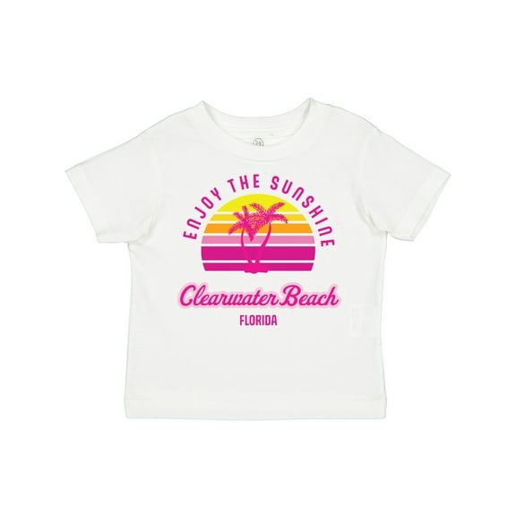 Inktastic Summer Enjoy the Sunshine Clearwater Beach Florida in Pink Boys or Girls Toddler T-Shirt