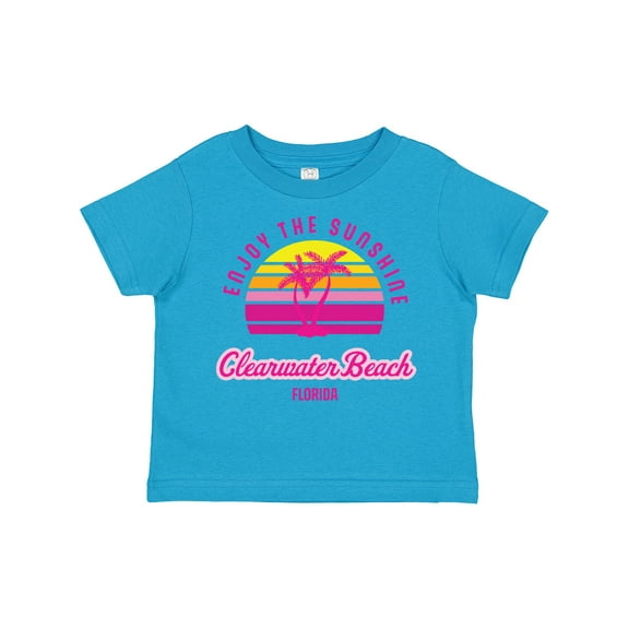 Inktastic Summer Enjoy the Sunshine Clearwater Beach Florida in Pink Boys or Girls Toddler T-Shirt
