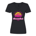 thumbnail image 1 of Inktastic Summer Enjoy the Sunshine Clearwater Beach Florida in Pink Women's V-Neck T-Shirt, 1 of 5
