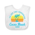 thumbnail image 1 of Inktastic Summer Enjoy the Sunshine Cocoa Beach Florida in Blue Boys or Girls Baby Bib, 1 of 4