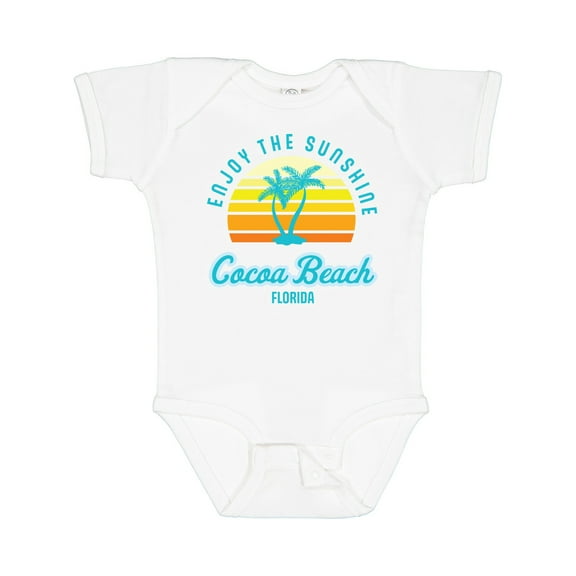Inktastic Summer Enjoy the Sunshine Cocoa Beach Florida in Blue Boys or Girls Baby Bodysuit