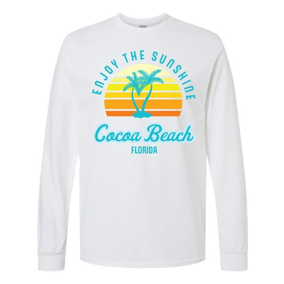 Inktastic Summer Enjoy the Sunshine Cocoa Beach Florida in Blue Long Sleeve T-Shirt