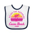 thumbnail image 1 of Inktastic Summer Enjoy the Sunshine Cocoa Beach Florida in Pink Boys or Girls Baby Bib, 1 of 4