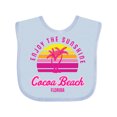 thumbnail image 1 of Inktastic Summer Enjoy the Sunshine Cocoa Beach Florida in Pink Boys or Girls Baby Bib, 1 of 4