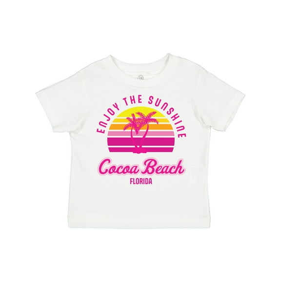 Inktastic Summer Enjoy the Sunshine Cocoa Beach Florida in Pink Boys or Girls Toddler T-Shirt