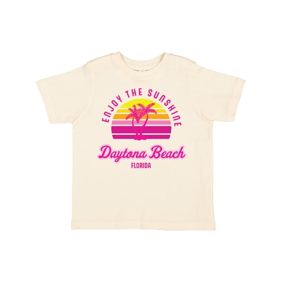 Inktastic Summer Enjoy the Sunshine Daytona Beach Florida in Pink Boys or Girls Toddler T-Shirt