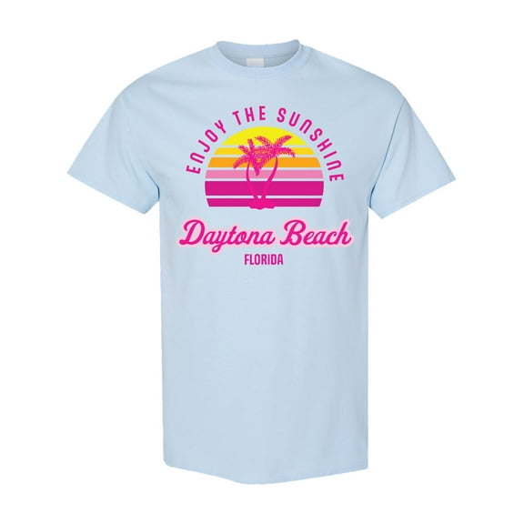 Inktastic Summer Enjoy the Sunshine Daytona Beach Florida in Pink T-Shirt