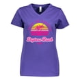 thumbnail image 1 of Inktastic Summer Enjoy the Sunshine Daytona Beach Florida in Pink Women's V-Neck T-Shirt, 1 of 5