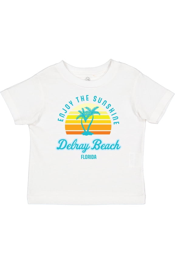 Summer Enjoy the Sunshine Delray Beach Florida in Blue Boys or Girls Baby T-Shirt