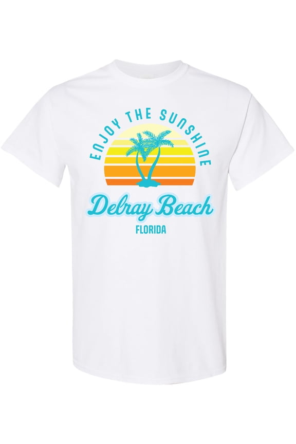 Summer Enjoy the Sunshine Delray Beach Florida in Blue T-Shirt
