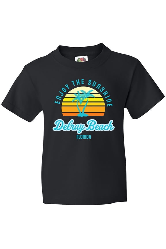 Summer Enjoy the Sunshine Delray Beach Florida in Blue Youth T-Shirt