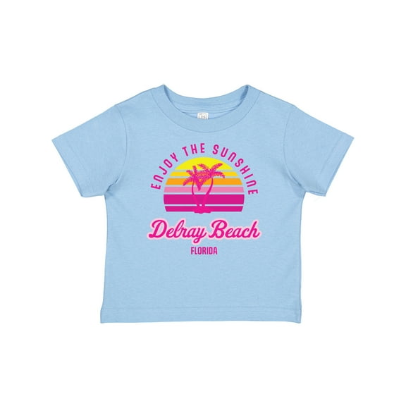 Inktastic Summer Enjoy the Sunshine Delray Beach Florida in Pink Boys or Girls Baby T-Shirt