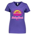 thumbnail image 1 of Inktastic Summer Enjoy the Sunshine Delray Beach Florida in Pink Women's V-Neck T-Shirt, 1 of 5
