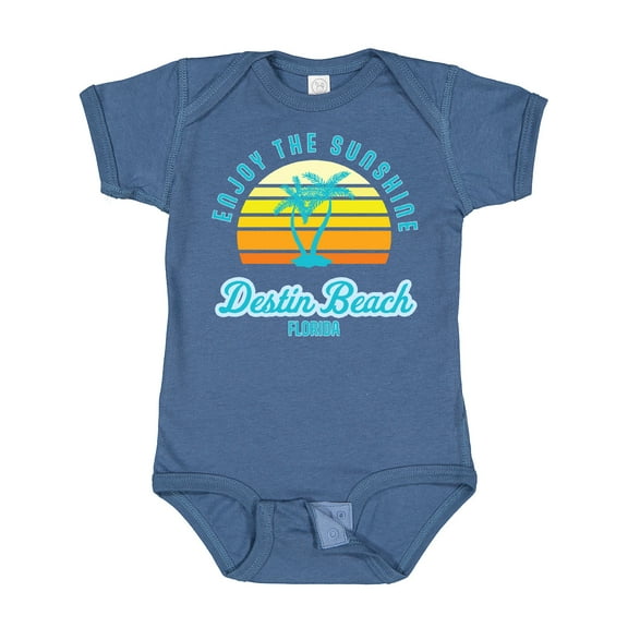 Inktastic Summer Enjoy the Sunshine Destin Beach Florida in Blue Boys or Girls Baby Bodysuit