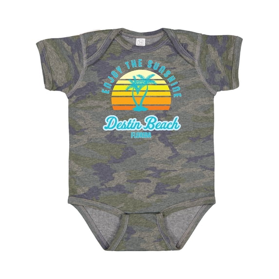 Inktastic Summer Enjoy the Sunshine Destin Beach Florida in Blue Boys or Girls Baby Bodysuit